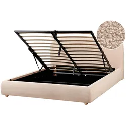 BETT mit Stauraum 160x200 cm Beige Blagnac
