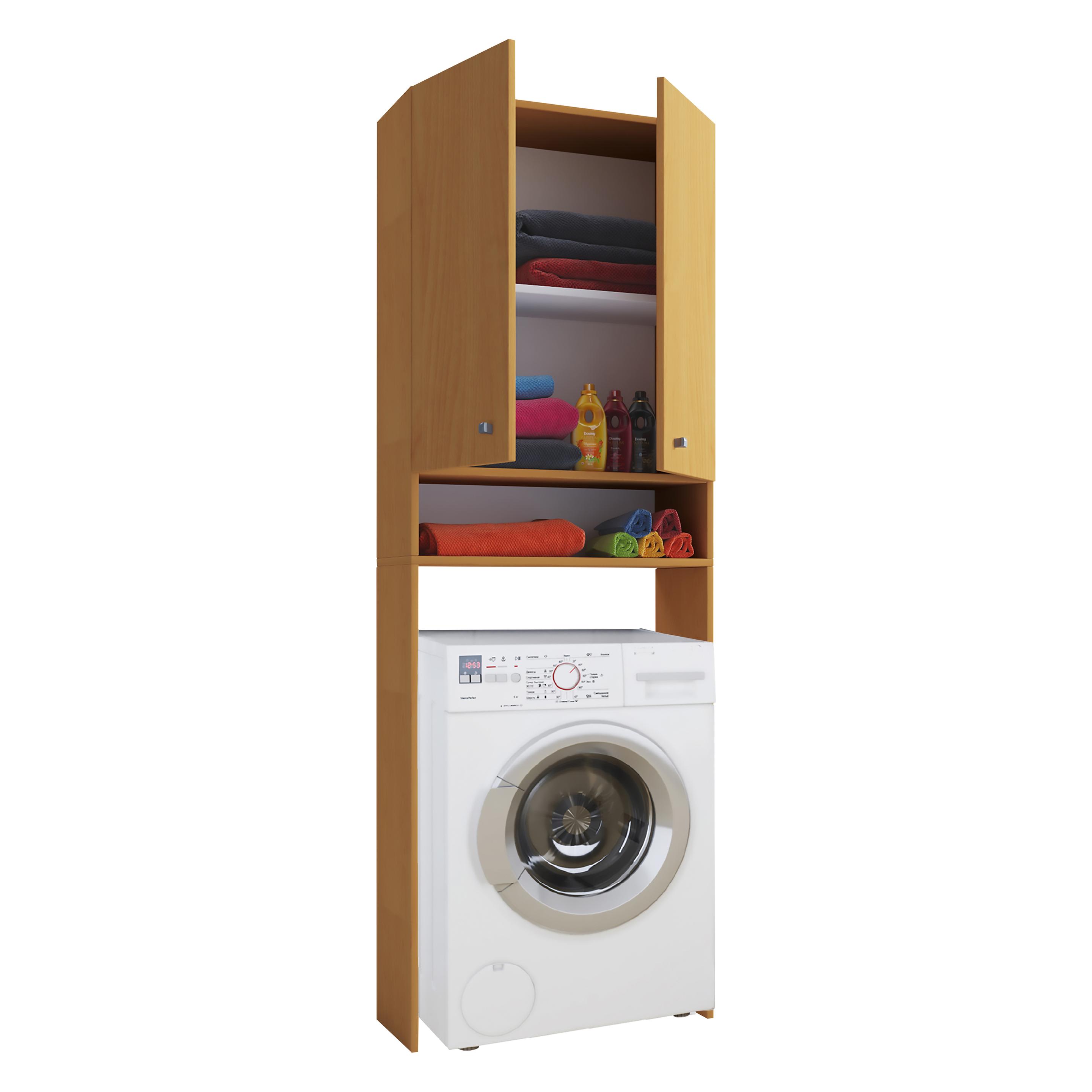 VCM Holz Waschmaschinenschrank Überbau Lona (64 x 27 x 182 cm) (913842)