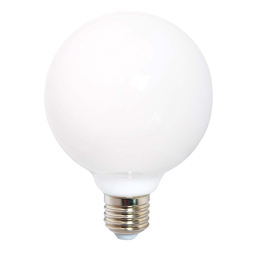 NCC-Licht LED filamentlamp G125 Globe, E27, 8W (60W), Opaal Mat, Warm Wit 2700K
