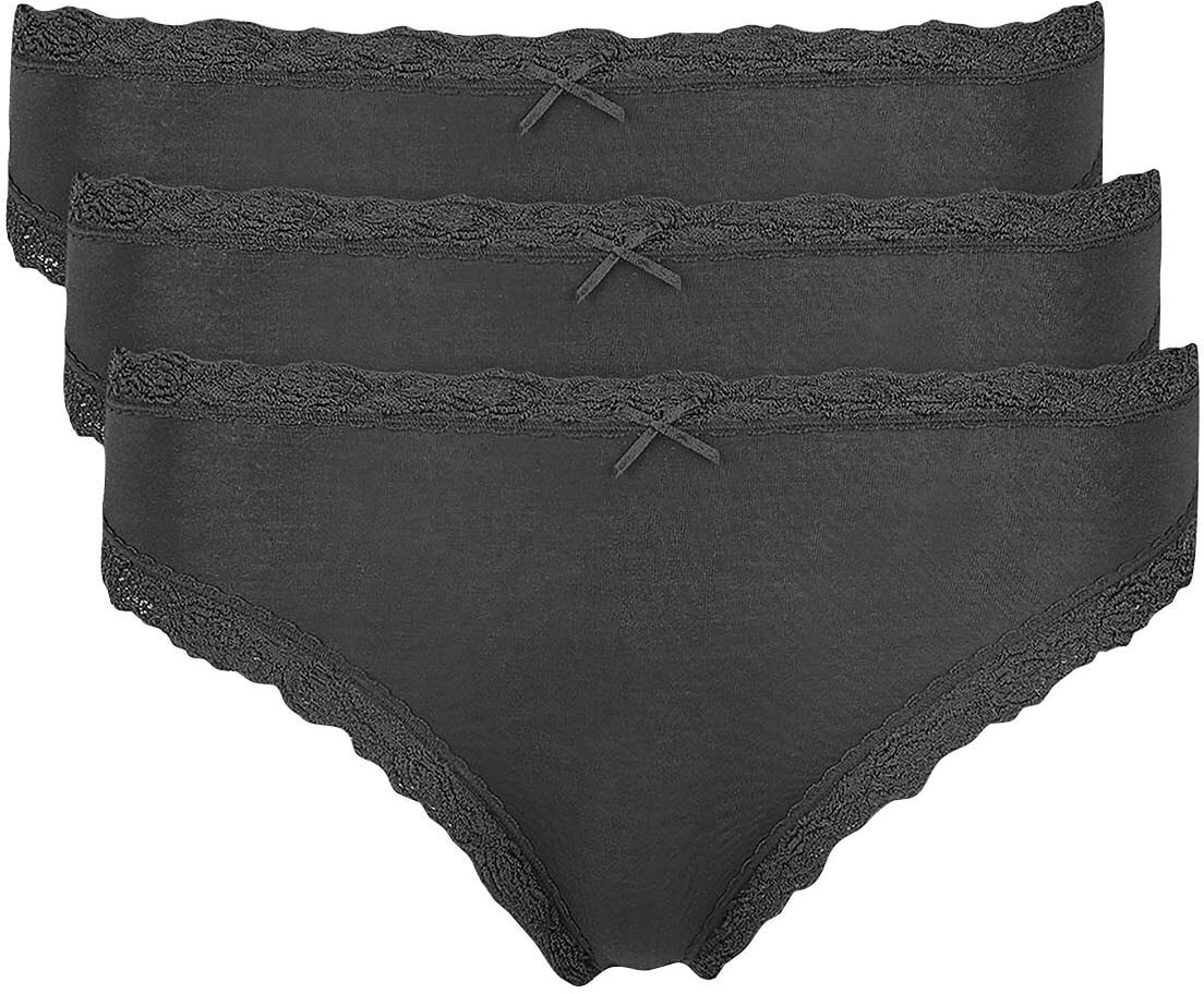 Jazz-Pants Slips NINA VON C. "Cosy", Damen, Gr. 36, schwarz, Obermaterial: 95% Modal, 5% Elasthan, körpernah, Unterhosen Jazz-Pants Slips, eng, elastisch, atmungsaktiv, bequem, feminin, mit Spitze schwarz 36