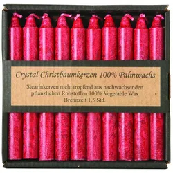Crystal Christbaumkerze - rot