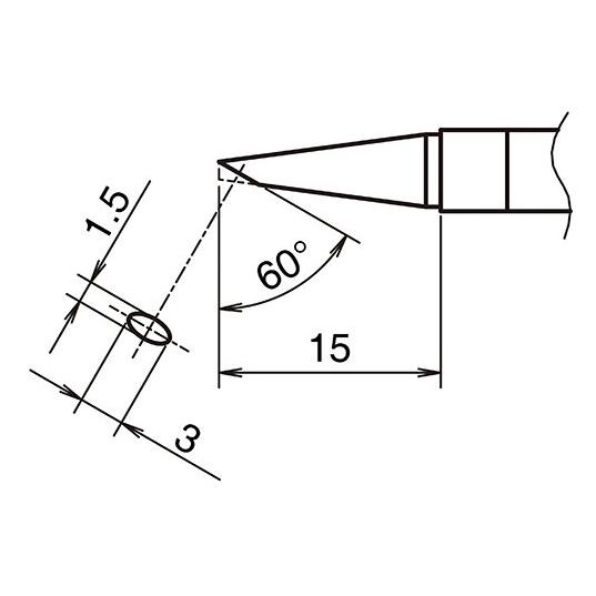 Hakko Aktiv-Lötspitze Format 1530BC (Lötspitze) (T39-BC1530)