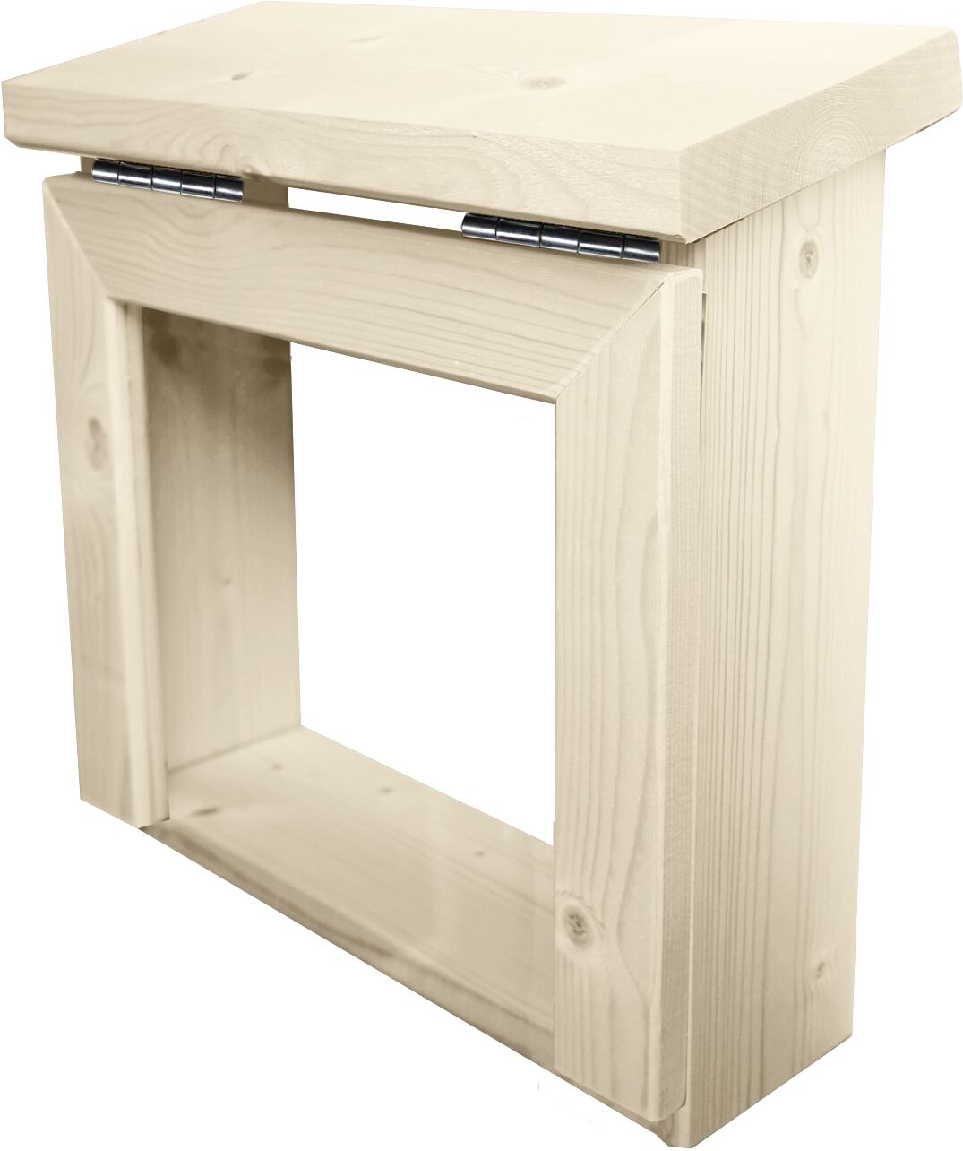 Saunasteuergerät-Schutzkasten KARIBU "Steuergerätverkleidung für Außenbereich", weiß (elfenbeinweiß), B:34cm H:31,8cm T:15,7cm, Massivholz, Schutzboxen, zum Schutz vor der Witterung