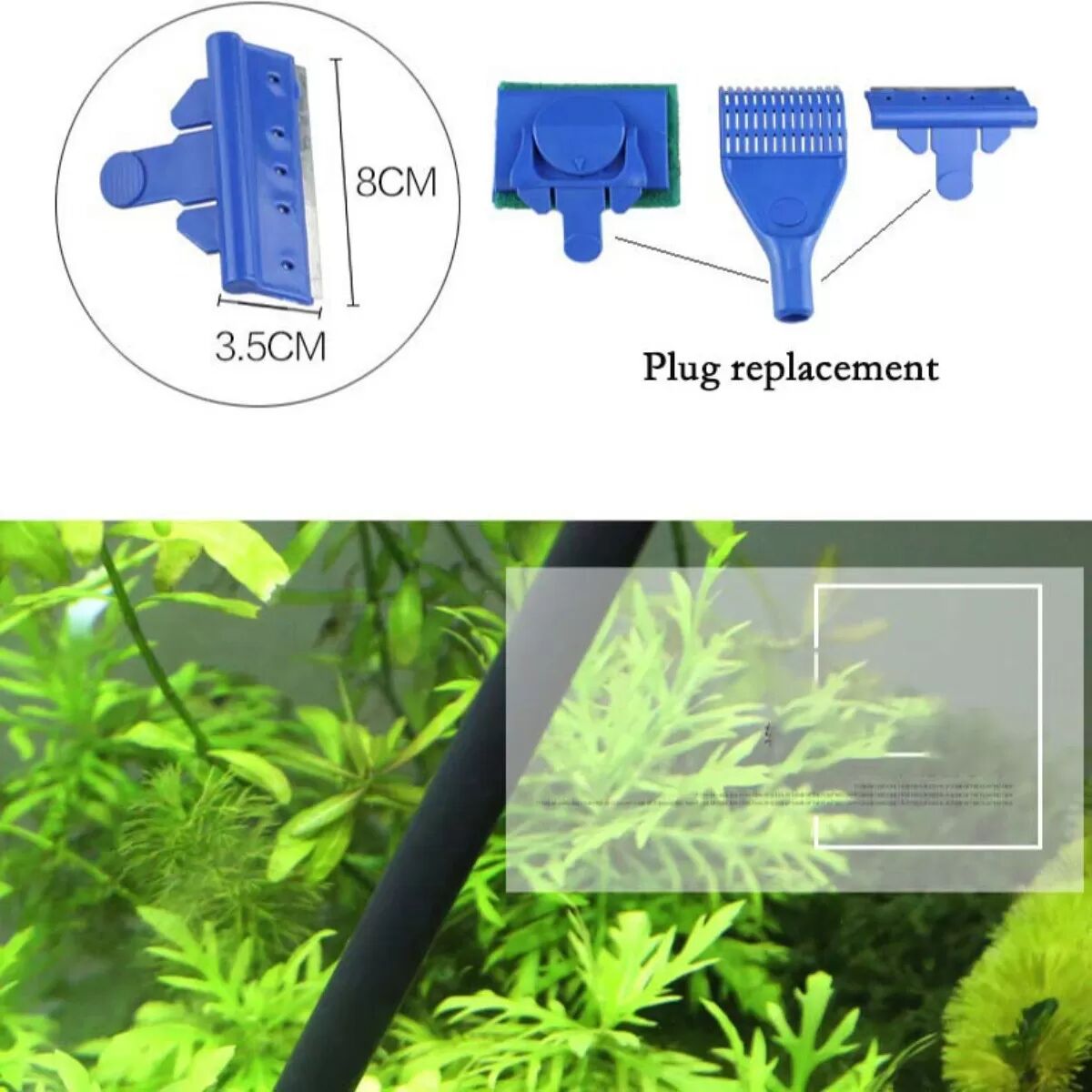 INF 5-in-1 Aquarium Reinigungsset: Fischtank Reiniger mit Ausziehbarem Griff