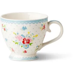 Kaffeebecher Alexandra 445 ml Porzellan Blau Hellblau