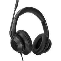 Targus Wired Stereo Headset (Kabelgebunden, USB-A), Office Headset, Schwarz