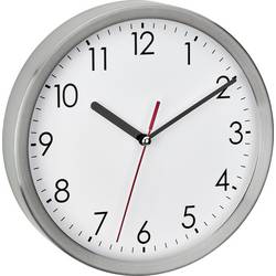 TFA Dostmann 60.3074.60 Quarz Wanduhr 226 mm x 40 mm x 226 mm Edelstahl Leisegang-Uhrwerk