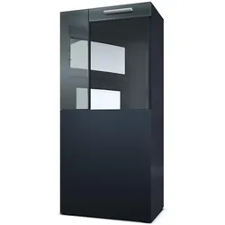 VITRINE Movie Absetzungen in Grau Hochglanz