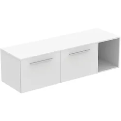 Ideal Standard Möbel-Set 160cm i.life B 2 Auszüge 1 offenes Fach Griff Chrom Weiß matt