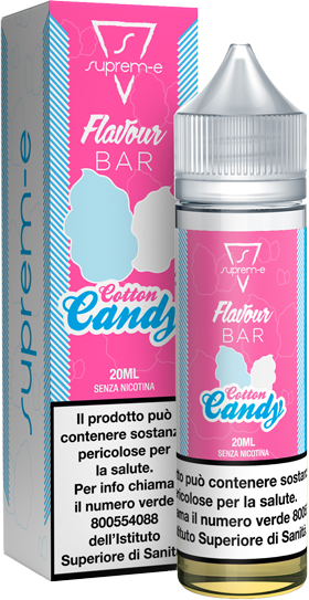 Suprem-e Cotton Candy Flavour Bar Liquido Shot Mix 20ml Zucchero Filato Ghiaccio
