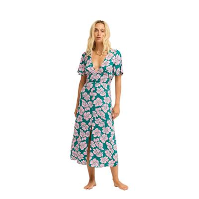 Sommerkleid BILLABONG "Your Girl", Damen, Gr. S, bunt (deep lagoon), Obermaterial: 100% Viskose., Kleider Sommerkleid