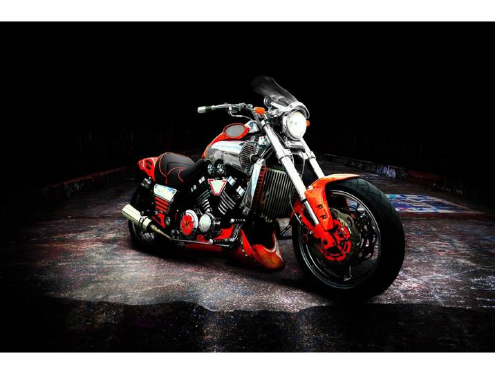 Fototapete PAPERMOON Motorrad , bunt, B:1,5m L:1,11m, Vlies, Tapeten, Fototapete