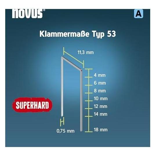 Novus Feindrahtklammern A 53 14mm 5000 Stk. (042-0764)