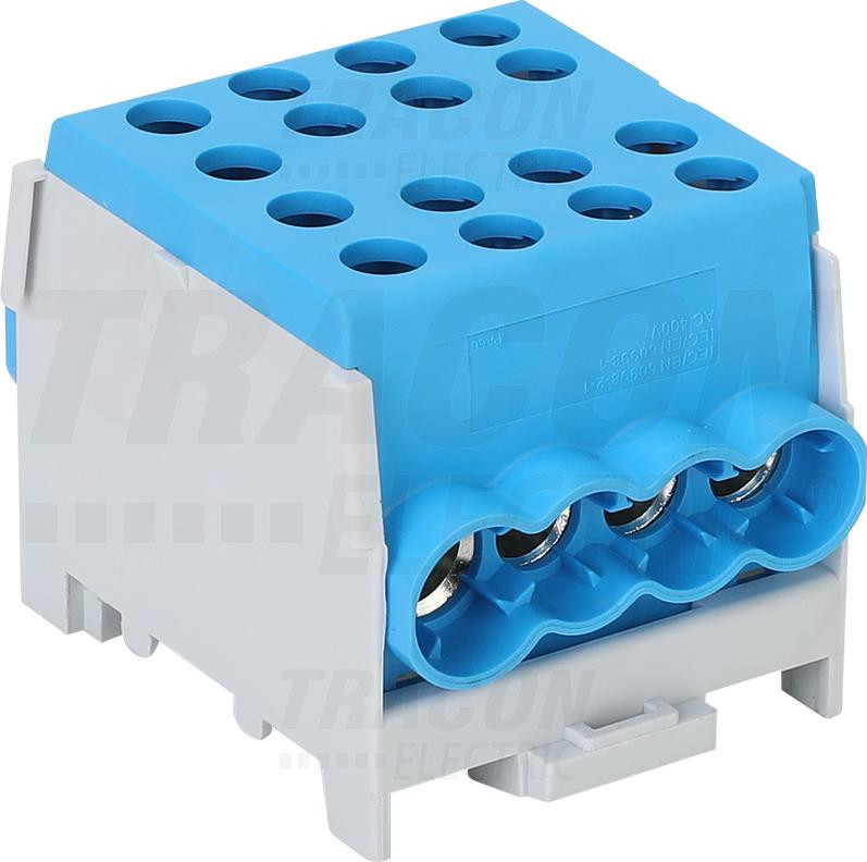 Tracon Electric Compacte verbindingsklem voor rails, blauw, 6-35mm², 125A