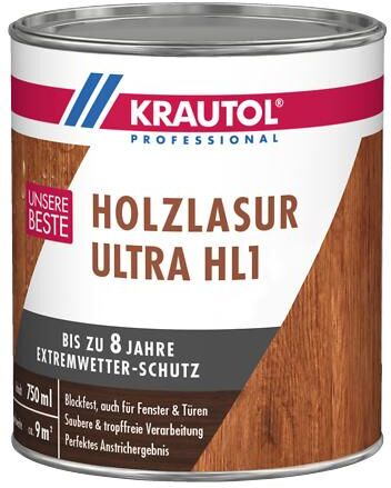 KRAUTOL Holzlasur ULTRA HL1 nussbaum, 2,5 l