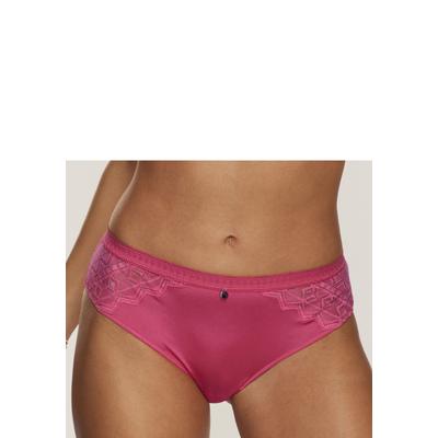 Slip S.OLIVER "Romane", Damen, Gr. 32/34, orange (koralle), Spitze, Obermaterial: 86% Polyamid, 14% Elasthan, Unterhosen Slip, mit graphischer Spitze in transparenter Optik