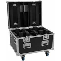 ROADINGER Flightcase 4x LED TMH-X4 mit Rollen