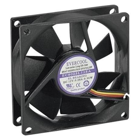 Exertis Connect Lüfter 80 x 80 x 25 mm, Gleitlager (80 mm) (910184)