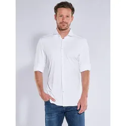 ENGBERS GERMANY Herren Elastisches Funktionshemd Weiß slim fit uni Haifisch - S