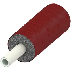 Tece logo Verbundrohr PE-RT/Al/PE-RT vorgedämmt, RS 26 mm, rot, Dim. 25, 8702625, 25m 8702625
