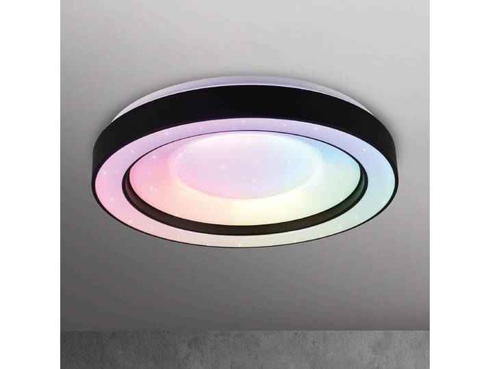 LED-Deckenleuchte Arco Ø 49cm Schwarz Polycarbonat LED LED-Platine