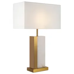 Tischleuchte Bianco Messingfarben max. 60 Watt