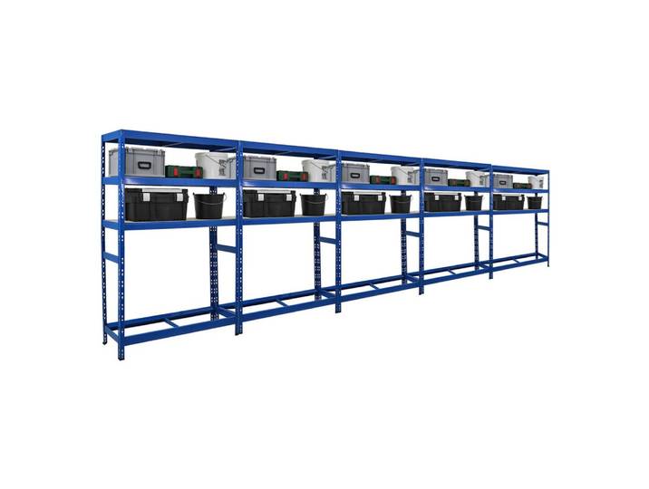 PROREGAL® Schwerlastregal MegaDeal Reifenregal Räderregal TIGER, 5-tlg., Für Winterreifen Sommerreifen Allwetterreifen mit 1-3 Ablagen