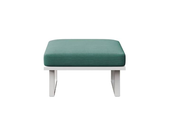 Pouf vert profond - cadre blanc
