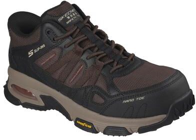 Skechers Work Skech-Air Envoy ST (Men's) in Brown, Size 11 M, Leather/Memory Foam/Rubber
