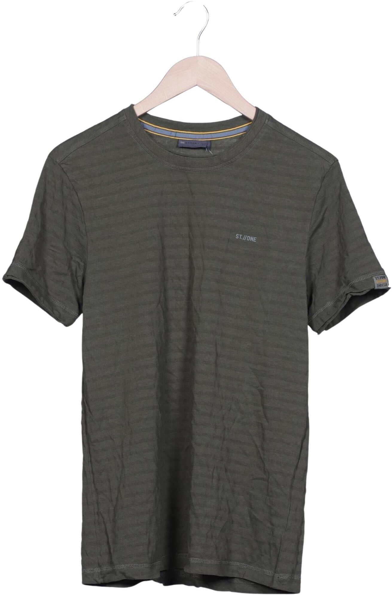 Street One Herren T-Shirt, Grün, Gr. M, Baumwolle - Second Hand