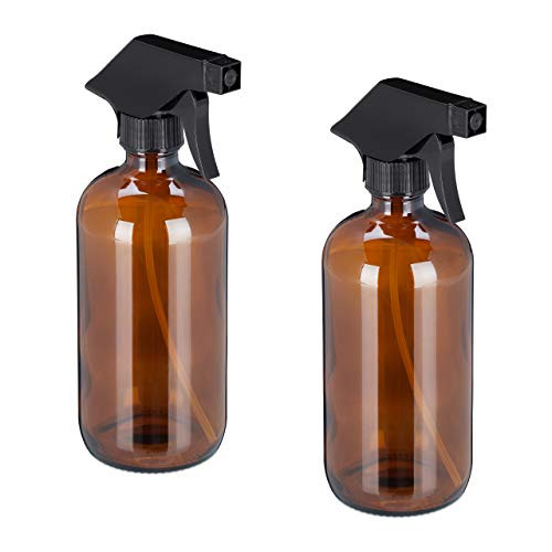 Relaxdays Plantenspuit Glas Set van 2 Bruin