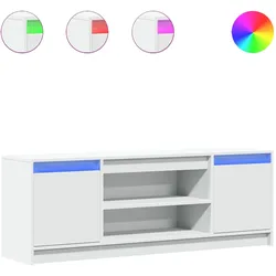 vidaXL TV-Schrank mit LED-Beleuchtung Weiß 139,5x34x50cm Holzwerkstoff