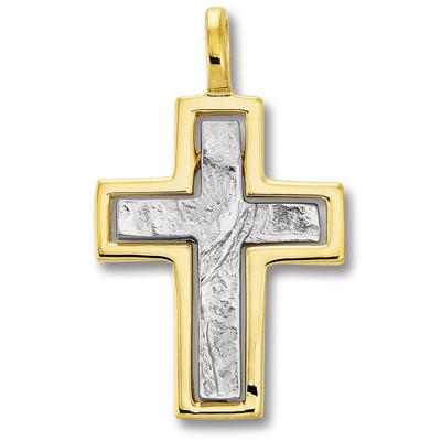 Kettenanhänger ONE ELEMENT "Kreuz Anhänger aus 333 Gelbgold", gold, Schmuckanhänger, Damen, Gelbgold 333 Gold, Gelbgold 333, Gold, Kettenanhänger, Zartes Emblem – unaufdringlich und dennoch ausdrucksstark