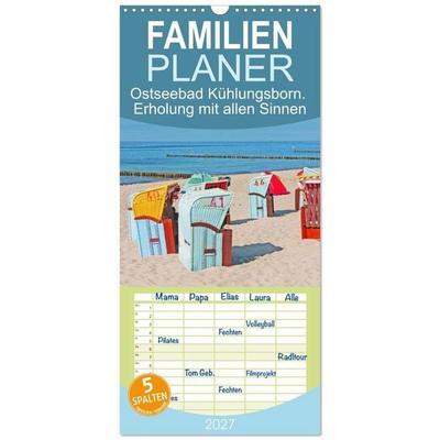Familienplaner 2027 - Ostseebad Kühlungsborn. Erholung mit allen Sinnen mit 5 Spalten (Wandkalender, 21 x 45 cm) CALVENDO