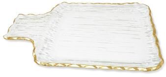 Vivience Glass Tray with Gold Border (2 Sizes)