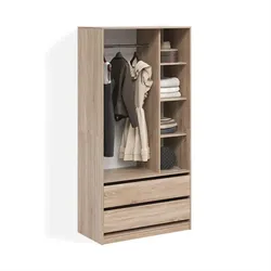 KLEIDERSCHRANK Trento Sonoma mit 2 Schubladen