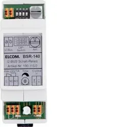 Elcom 1901150 BSR-140 Schaltrelais 1fach mit Eingang REG i2Audio lichtgrau