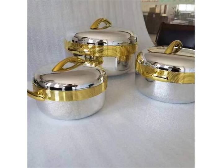 3 pièces/ensemble/1/2/3,5 litres chauffe-plats doré boîte à déjeuner Hot Pot Ramadan événement fête