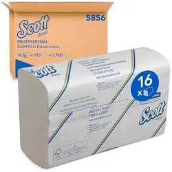 Scott® Kimberly Clark Handtuchpapier SCOTT Slimfold 1-lag. (1 Karton = 1760 Blatt)