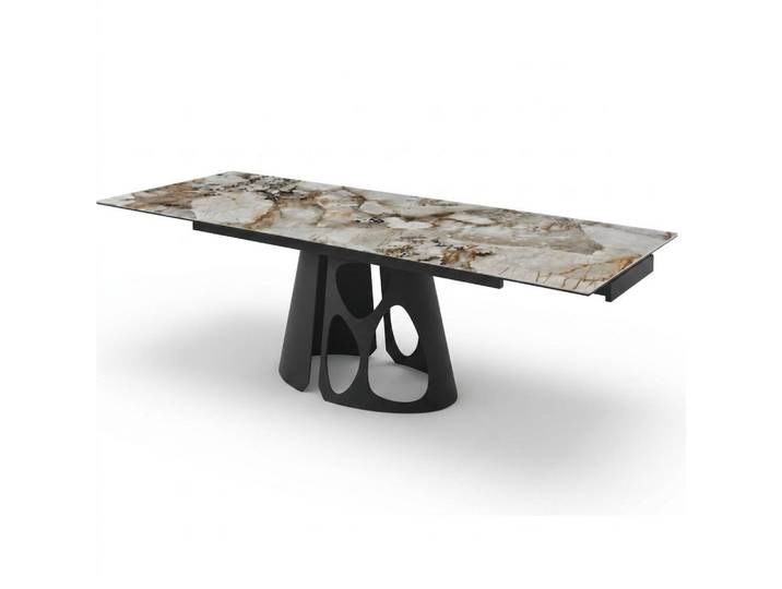JVmoebel Esstisch Esstisch Metall Keramik Modernes Design Aktueller Trend Komfort Weiß, Made in Europa