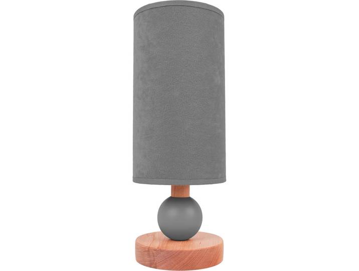 Kindertischleuchte Bolla, Grau, Naturfarben, Goldfarben, Holz, Erle,Erle, 31.5 cm, Lampen & Leuchten, Innenbeleuchtung, Kinderzimmerlampen, Kindertischleuchten