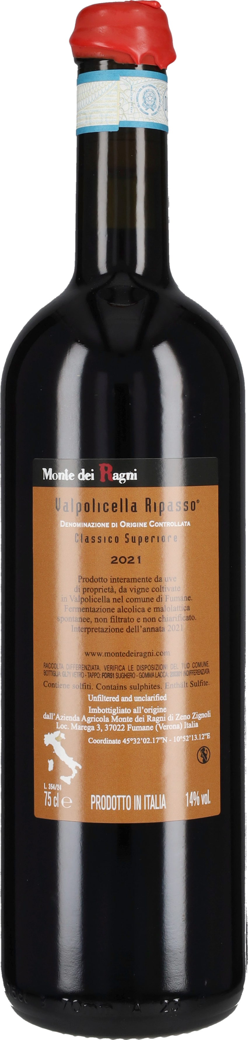 Valpolicella Ripasso Classico Superiore Monte dei Ragni 2021