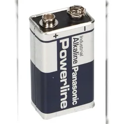 Panasonic Powerline 6LR61 9V Block Batterie - passend für Rauchmelder, Messgeräte & Audio