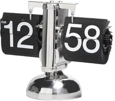Uplift Picks Vintage Page Turning Desk Clock With Accurate Quartz Movement b