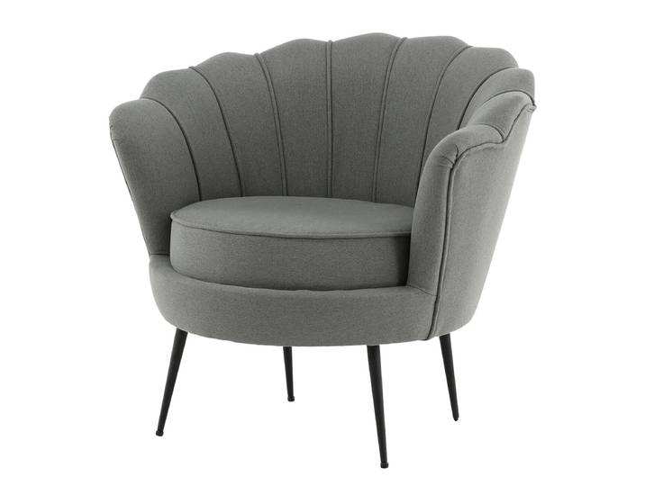 Fauteuil Calais Gris/Gris Tissu 83 x 76 x 77cm