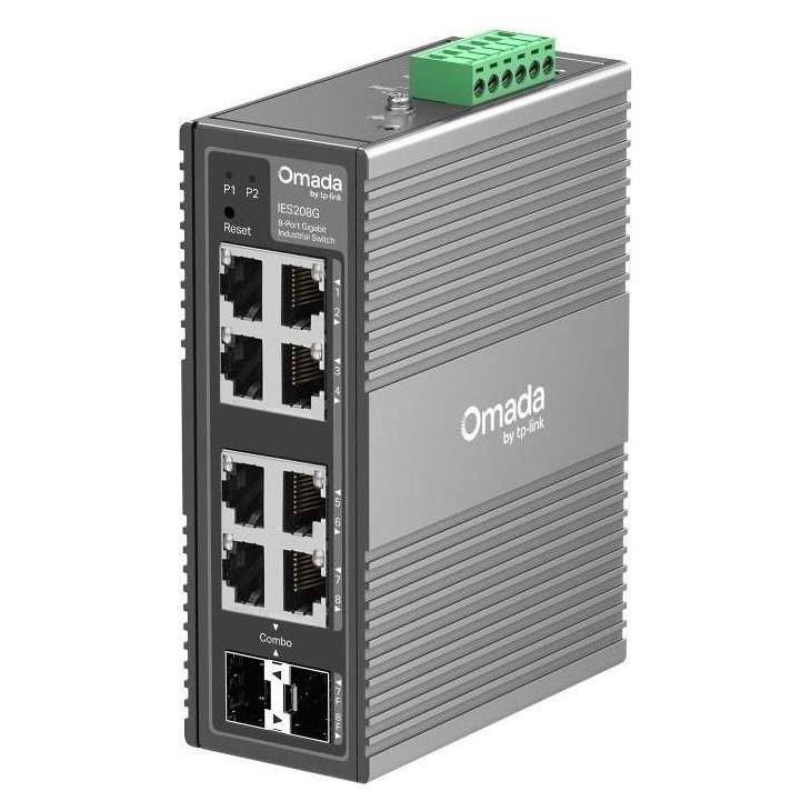 TP-Link Industrie Gigabit Switch 8 Port RJ45/SFP, Aluminium, zentral verwaltbar (8 Ports) (425437)