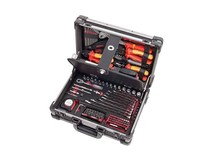 Werkzeugkoffer KRAFTWERK Profi-Alu , grau, B:39,7cm H:13,4cm T:27cm, Aufbewahrungsboxen, Werkzeugkoffer