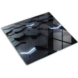GLASPLATTE 60x52 cm Abstraktion