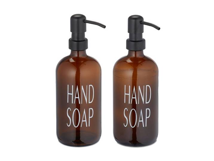 Relaxdays Zeeppomp glas 500 ml set van 2