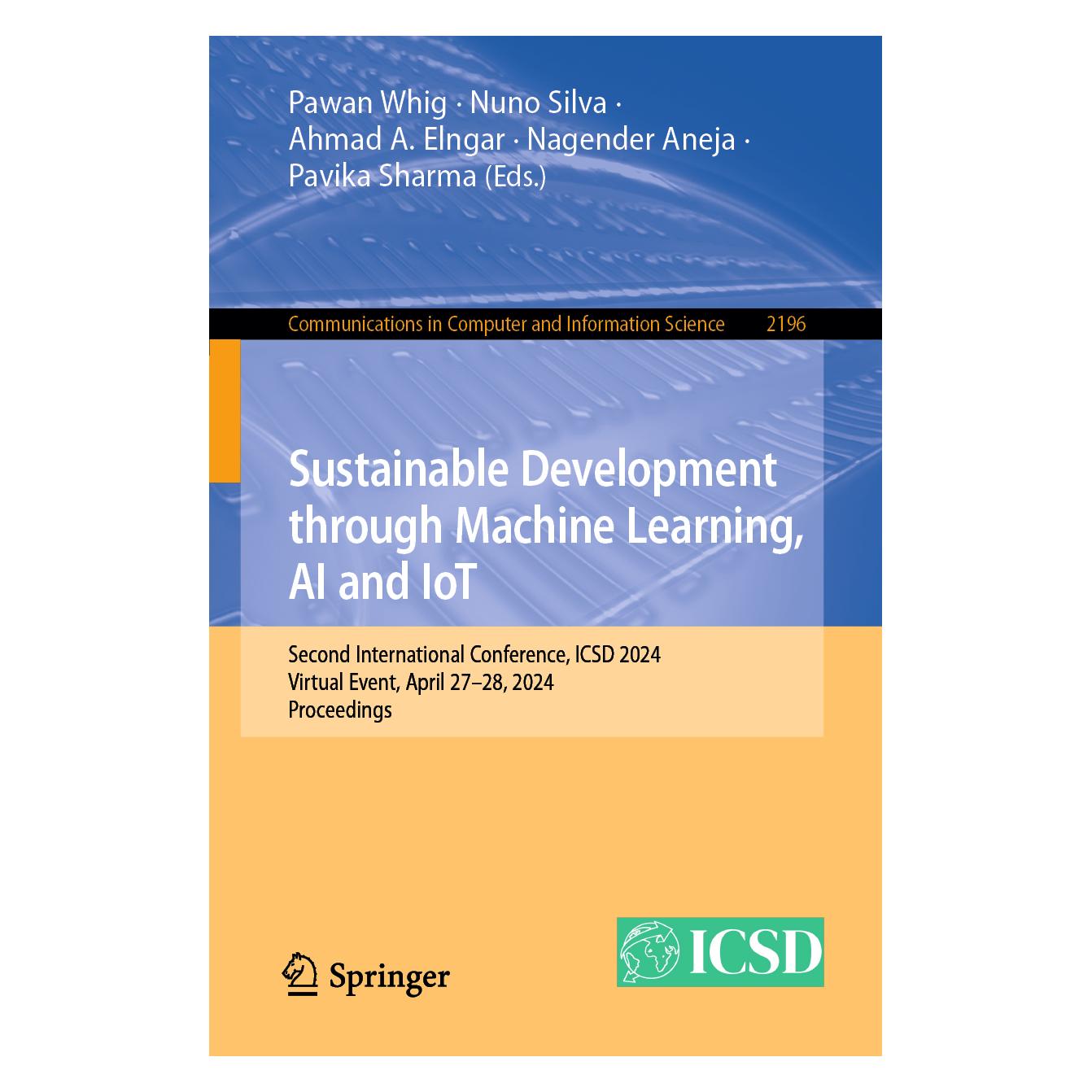 Springer Sustainable Development through Machine Learning, AI and IoT (Englisch, Softcover, Ahmad A. Elngar, Nagender Aneja, Nuno Silva, Pavika Sharma, Pawan Whig) (57093494)